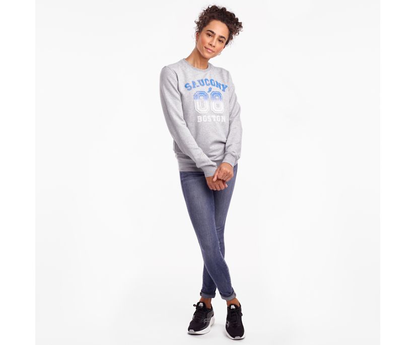 Saucony Rested Crewneck Skjorta Dam Ljusgrå | Sverige 030PJJ